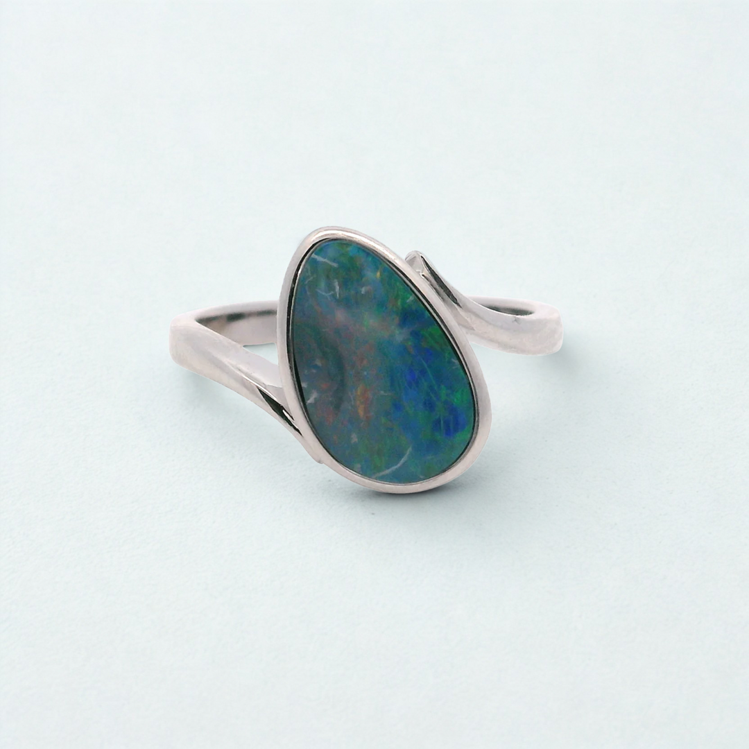 Ring Silver With Gemstones Womens