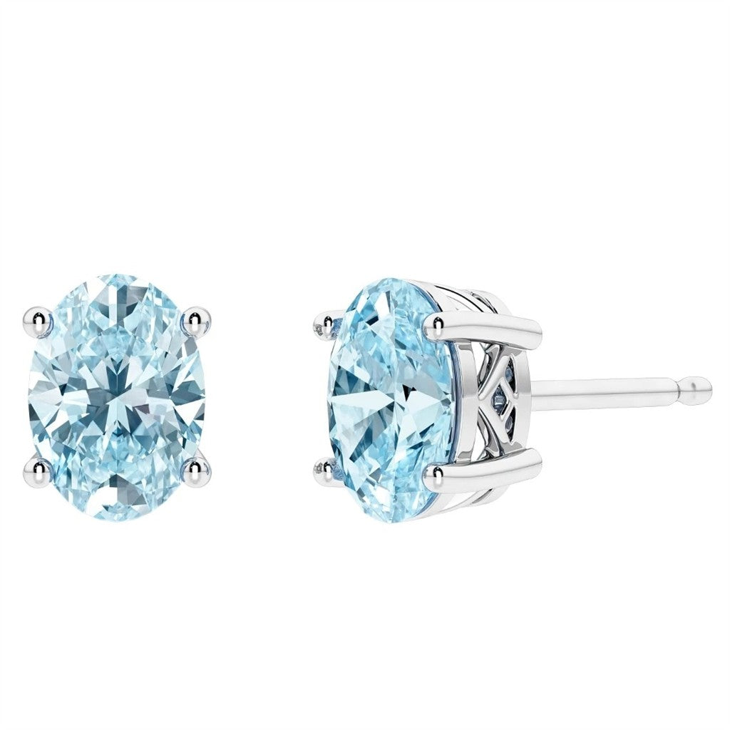 Precious Metal Earrings With Colored Stones