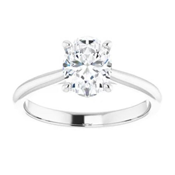 Solitare Style Diamond Engagement Ring 14 Karat Gold White 
(Center Stone Not Included)