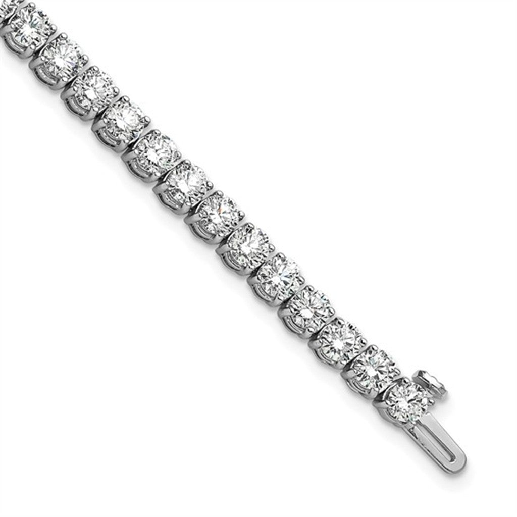 Tennis Bracelet Lab Grown Diamond 14 Karat Gold White With 0.42 tcw Round Lab Diamonds 7" Long
