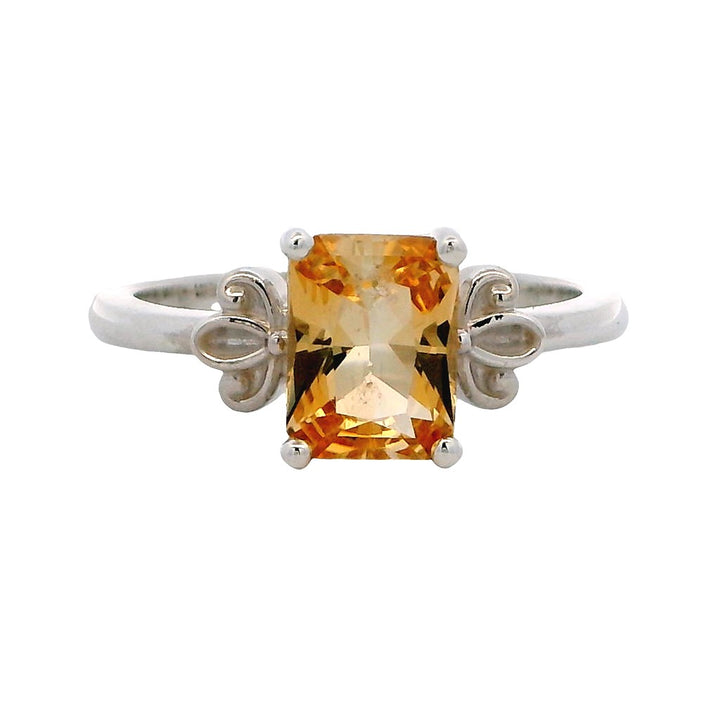Solitare Engagement Ring White Continuum Silver For A 1.23 Carat Various Shapes Center Stone