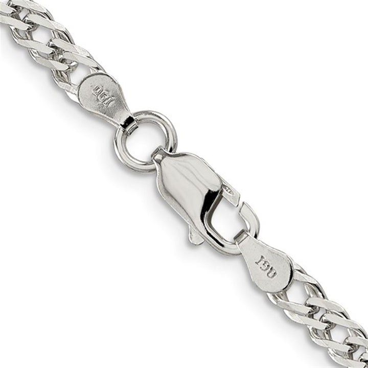 White Sterling Silver 4 MM Cable Chain 20" Long