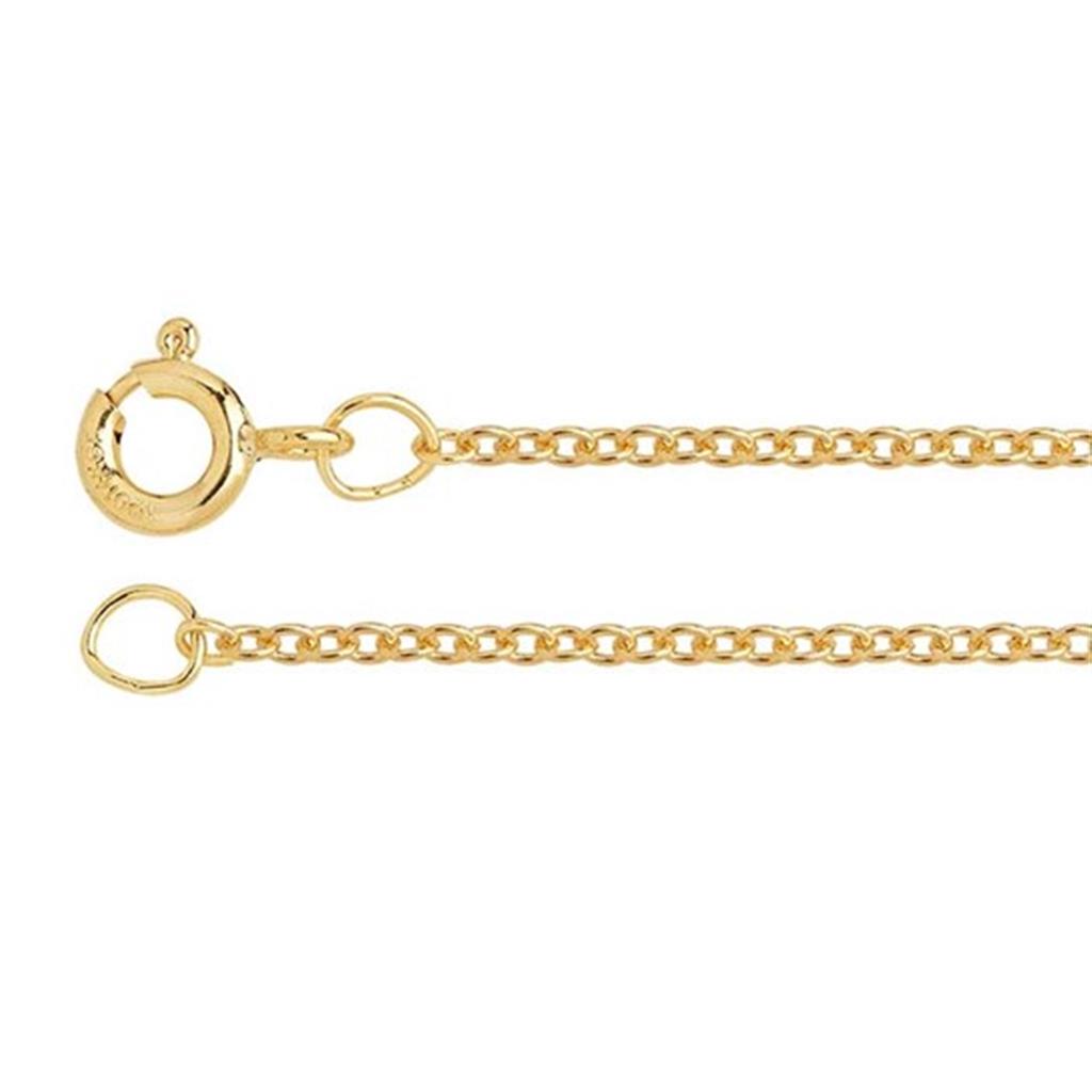 Yellow Gold Filled 1.5 MM Cable Chain 16" Long