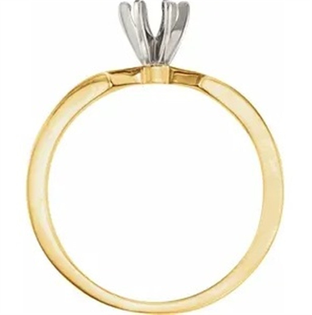 Tiffany Style Diamond Engagement RingBase Metal Yellow