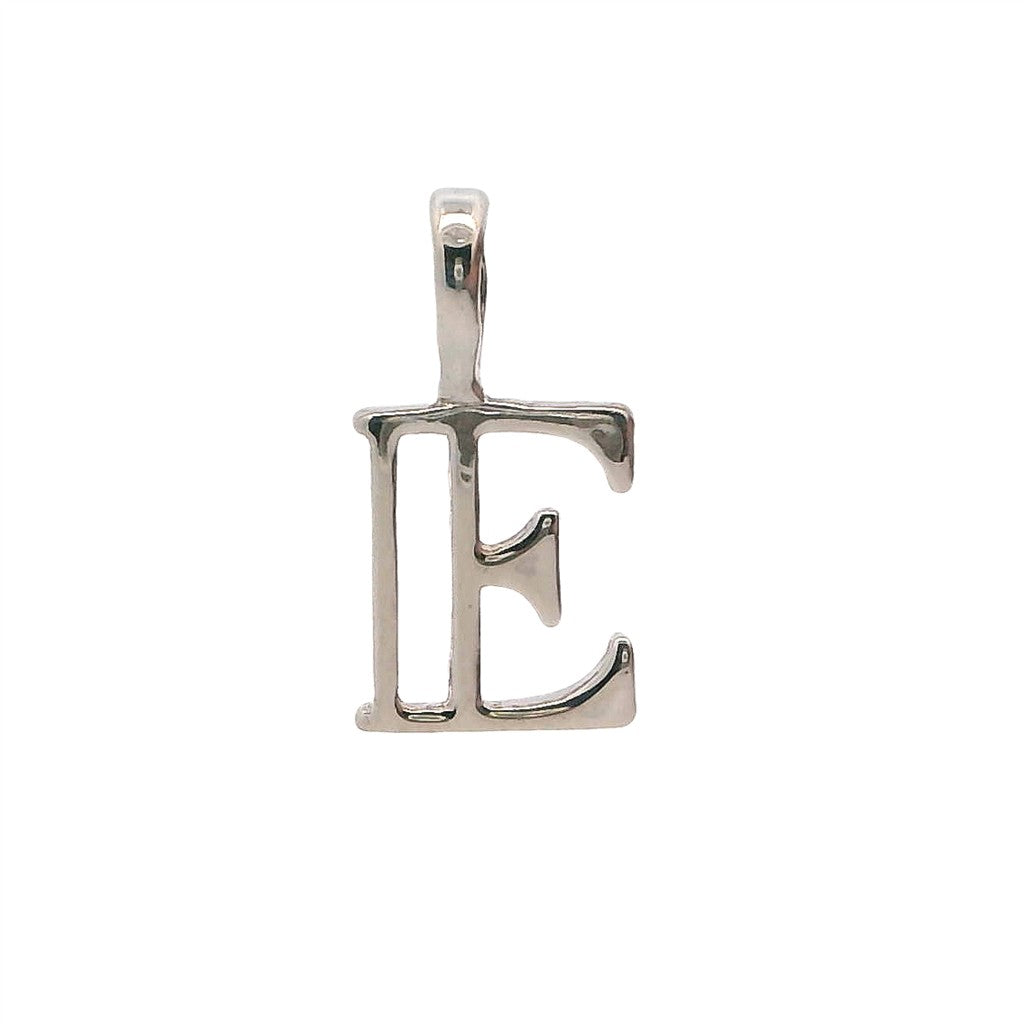 Drop Style Initial Pendant/ Charm Sterling Silver