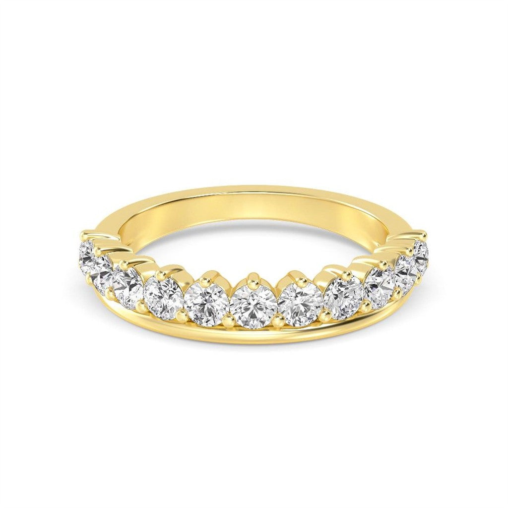 Stack-Able Style Womans Fashion Ring With Lab Grown Diamond 14 Karat Yellow with Lab Diamonds size 6.5