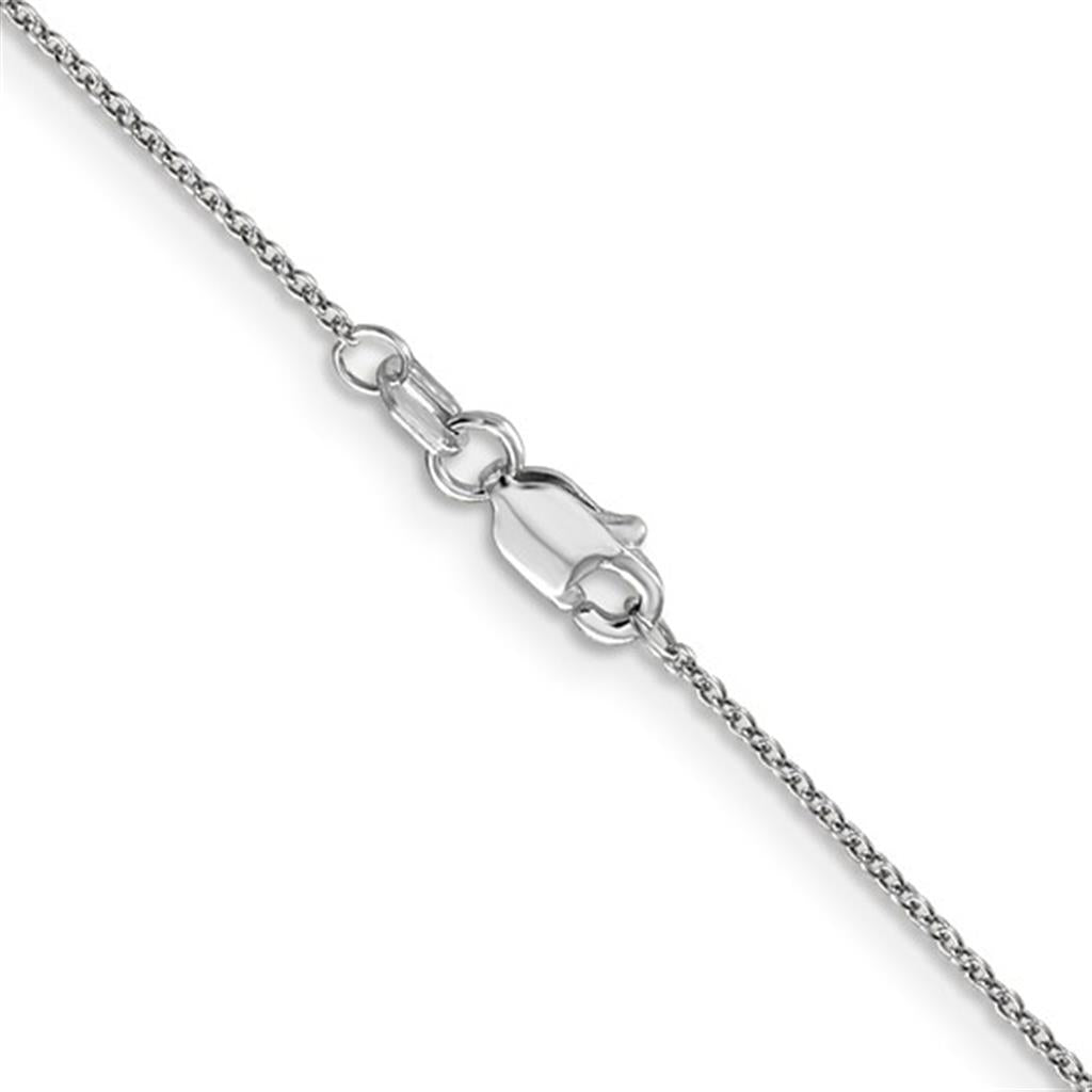 Cable Link Chain 14 Karat Gold White 0.9 MM Wide 18' In Length