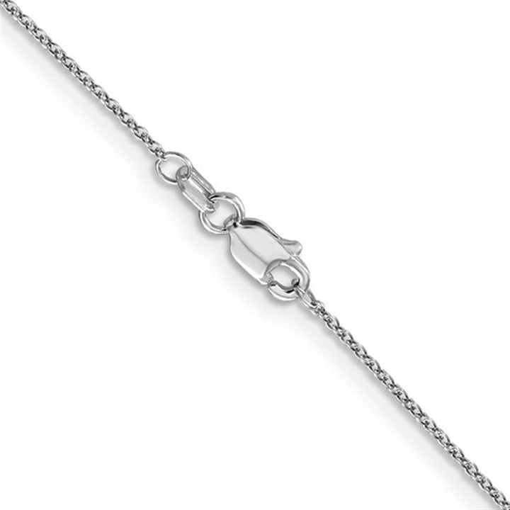 Cable Link Chain 14 Karat Gold White 0.9 MM Wide 18' In Length