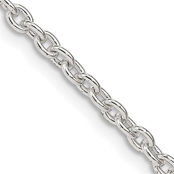 White .925 2.75 MM Cable Chain 30" Long