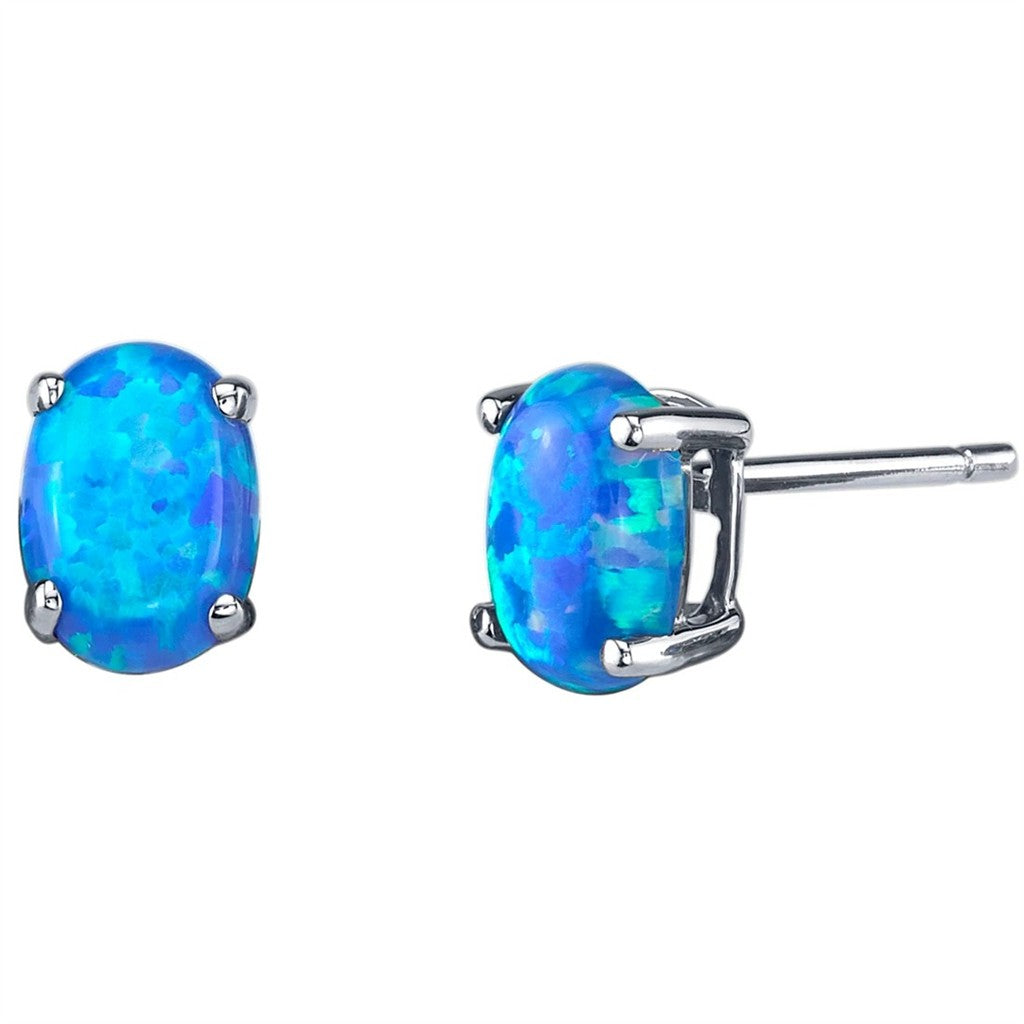 Precious Metal Earrings With Colored Stones