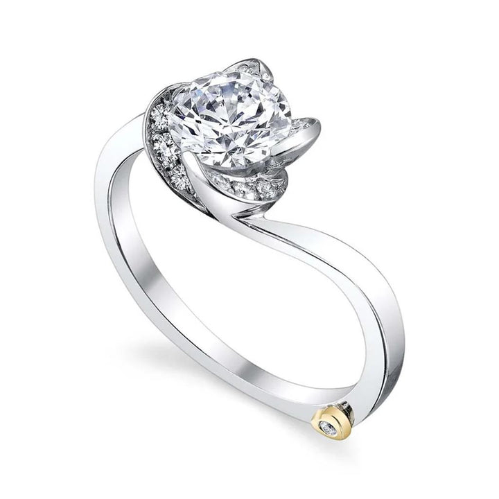 Halo Style Diamond Engagement Ring 14 Karat Gold White 
(Center Stone Not Included)