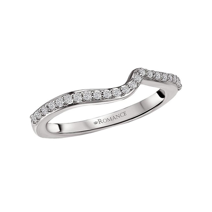 Flexable Style Diamond Wedding Band 18 KT White size 6