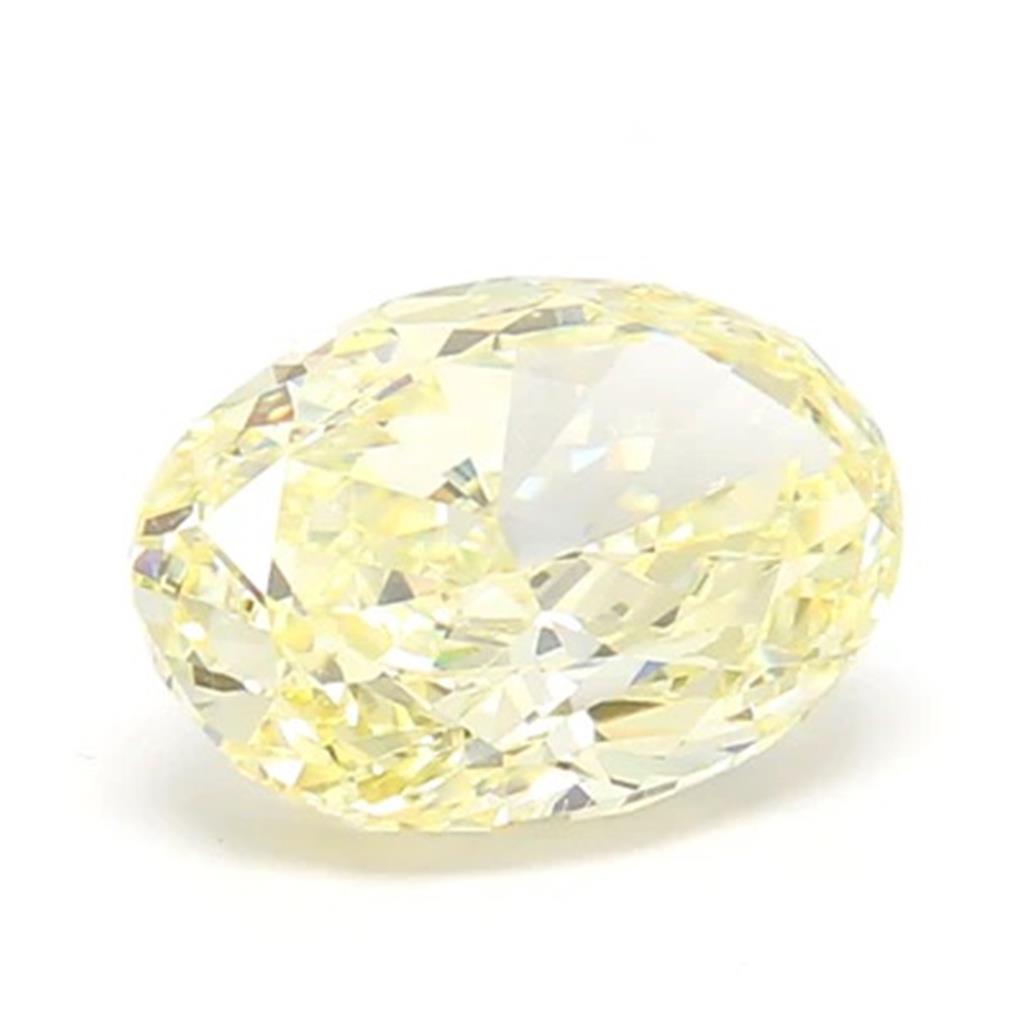 2.57 Carat Diamond Oval Shape Yellow Color VVS1 Clarity VG Cut