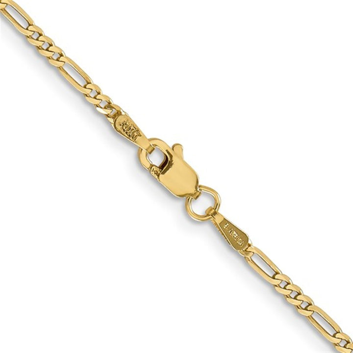 Figaro Link Chain 14 Karat Gold Yellow 1.8 MM Wide 16' In Length