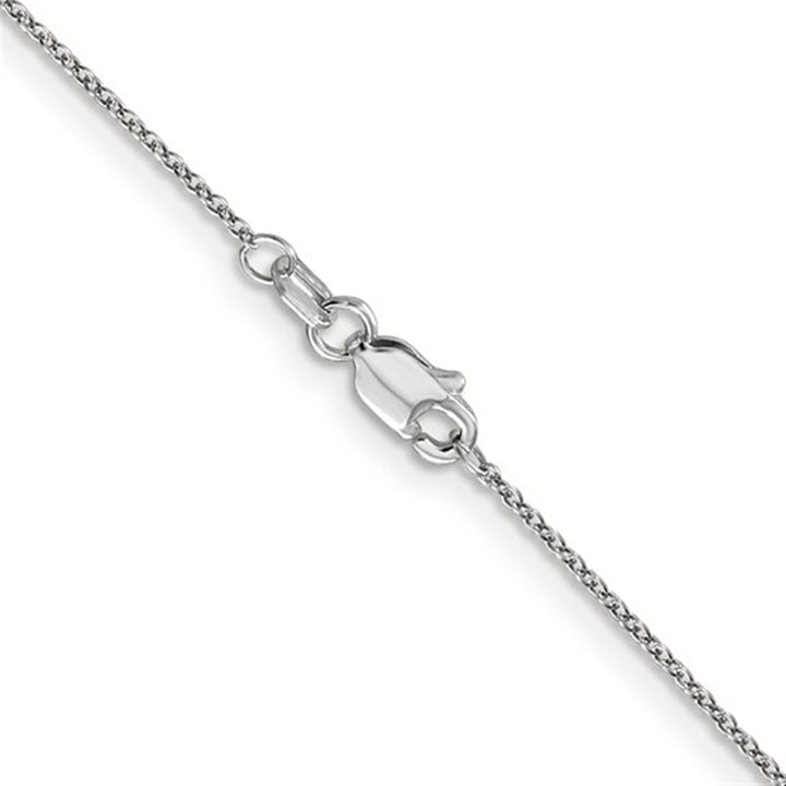 Cable Link Chain 14 Karat Gold White 0.9 MM Wide 18' In Length