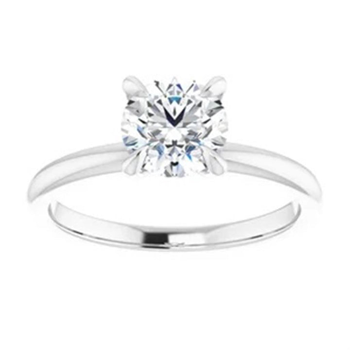 Solitare Style Diamond Engagement Ring Alloy White 
(Center Stone Not Included)