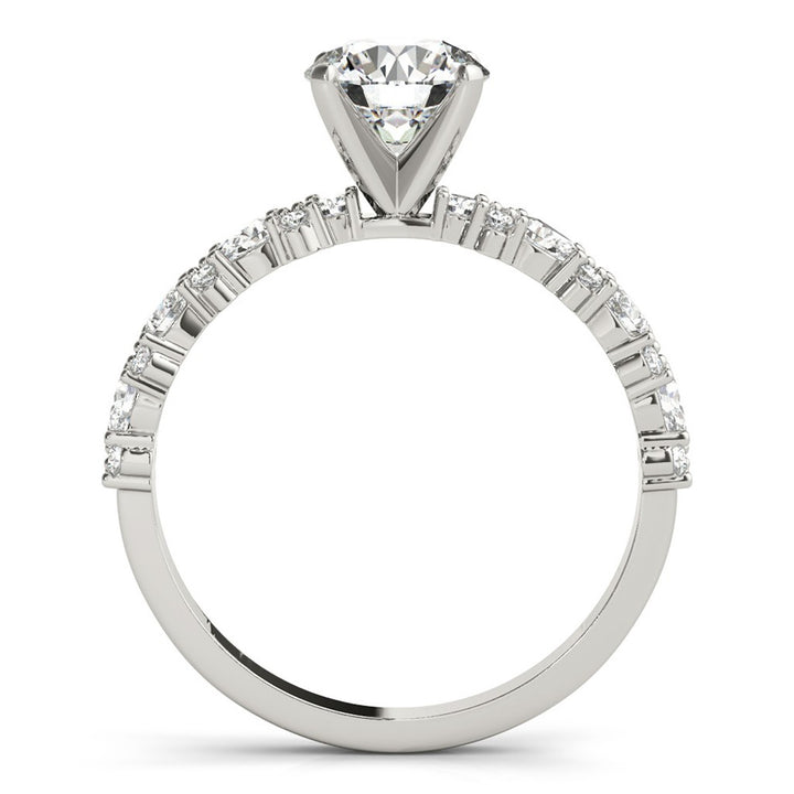Contemporary Style Diamond Engagement Ring 14 Karat Gold Yellow 
(Center Stone Not Included)