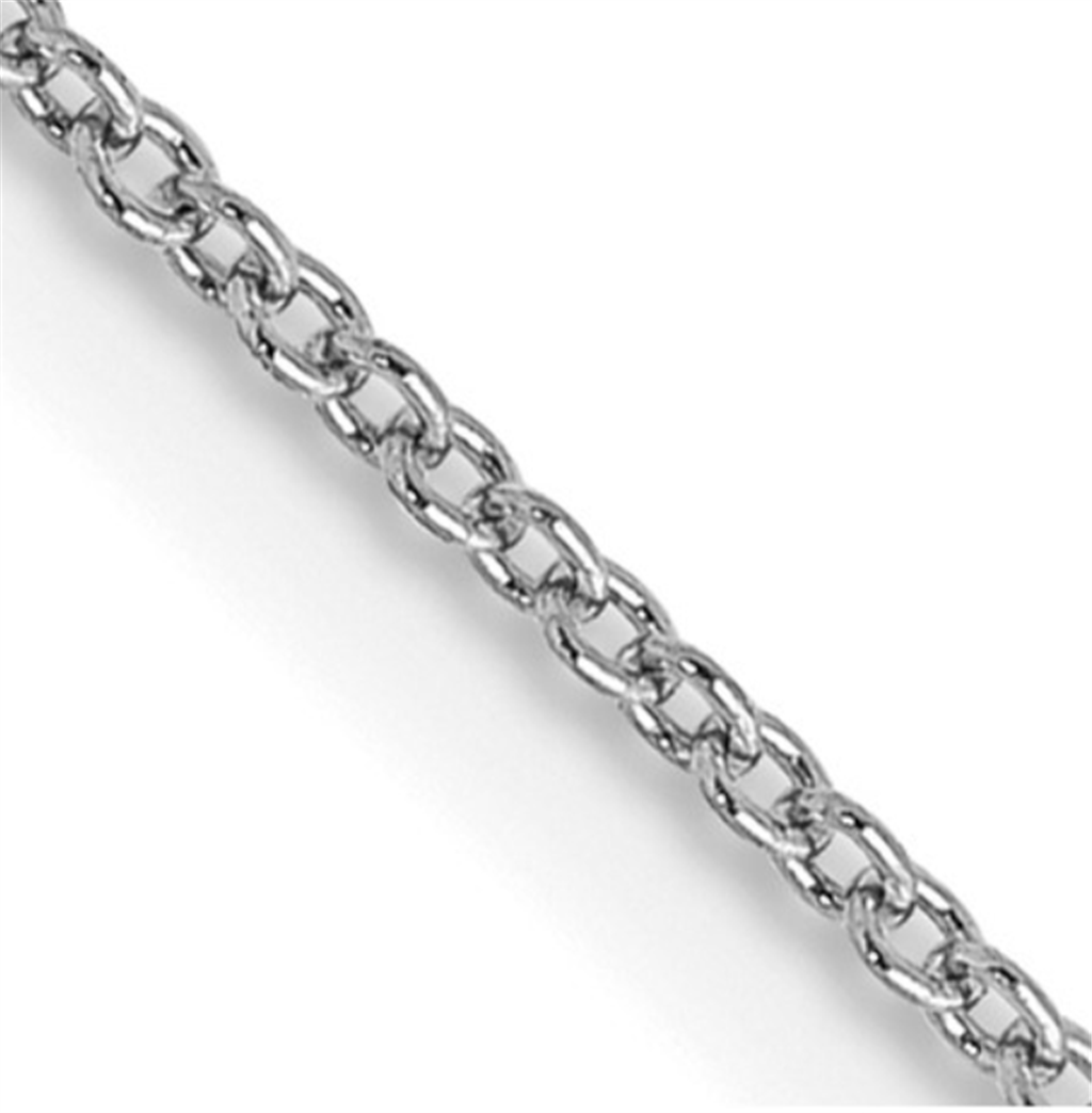 Cable Link Chain 14 KT White 1.4 MM Wide 18' In Length