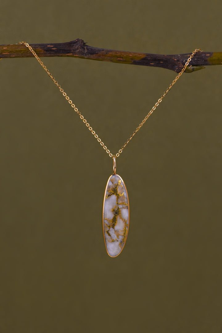 Bezel Set Solitare Pendants 18 Karat Gold Yellow with Cabochon Oval Golden Quartz