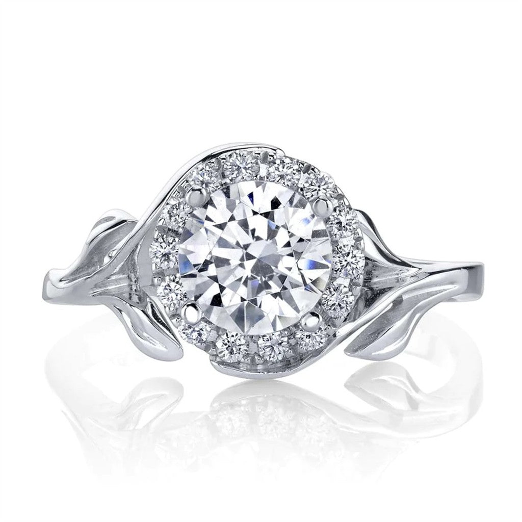 Halo Style Diamond Engagement Ring 14 Karat Gold White 
(Center Stone Not Included)