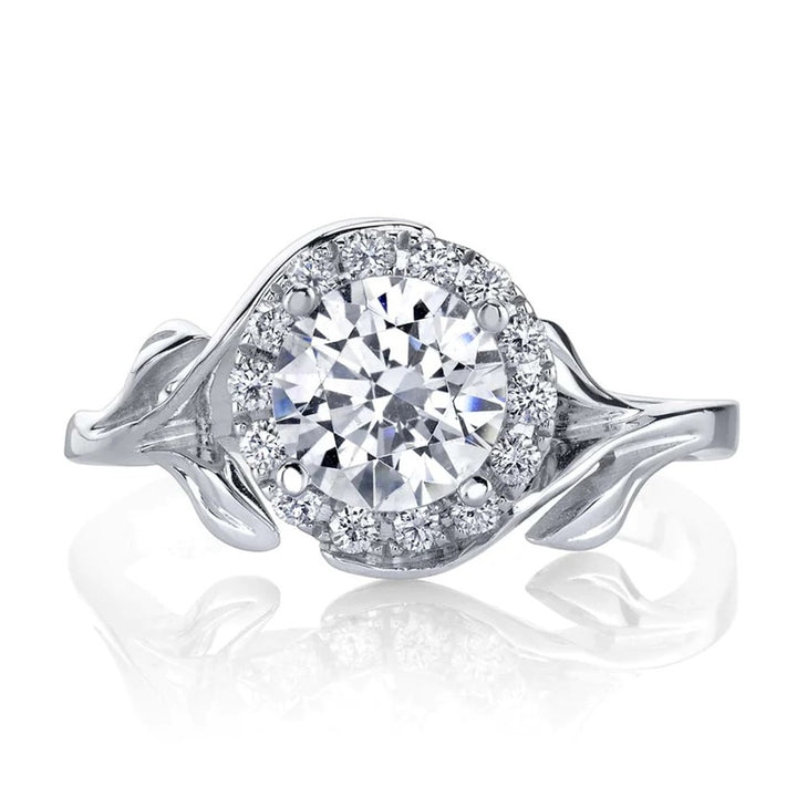 Halo Style Diamond Engagement Ring 14 Karat Gold White 
(Center Stone Not Included)