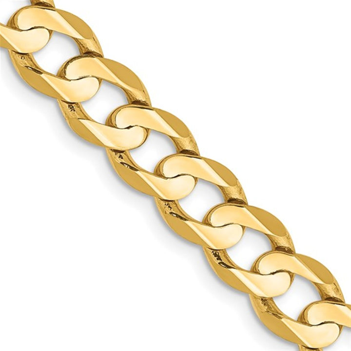 Curb Link Chain 10 Karat Gold Yellow 6.75 MM Wide 20' In Length