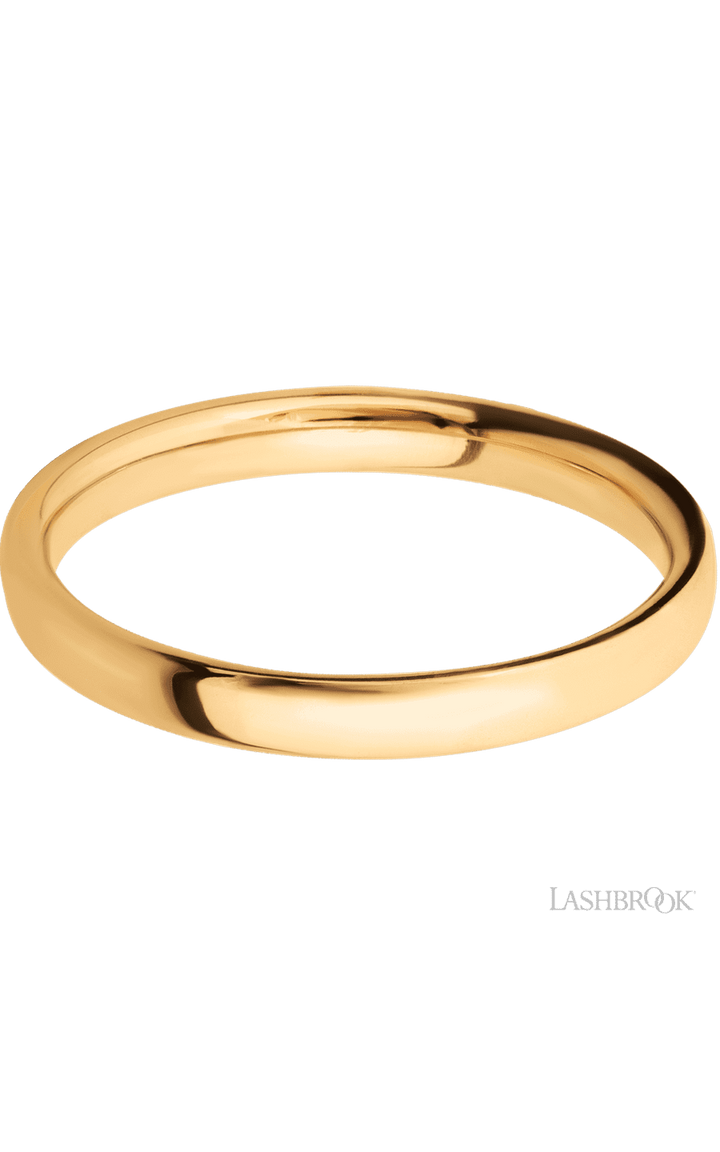 3 mm wide Ultra Comfort (our most comfortable profile) 14K Yellow Gold band.
