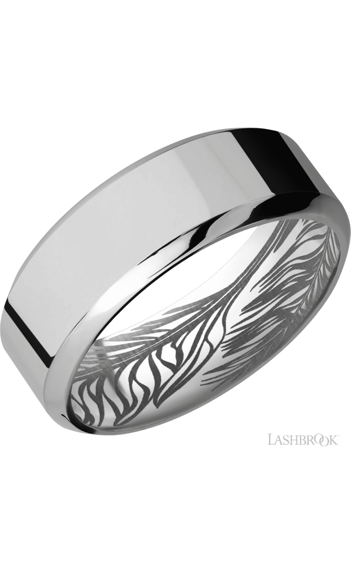 8 mm wide High Bevel Titanium band.