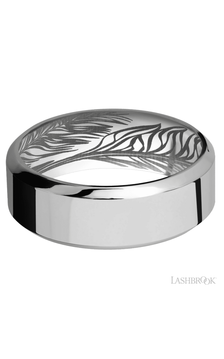 8 mm wide High Bevel Titanium band.