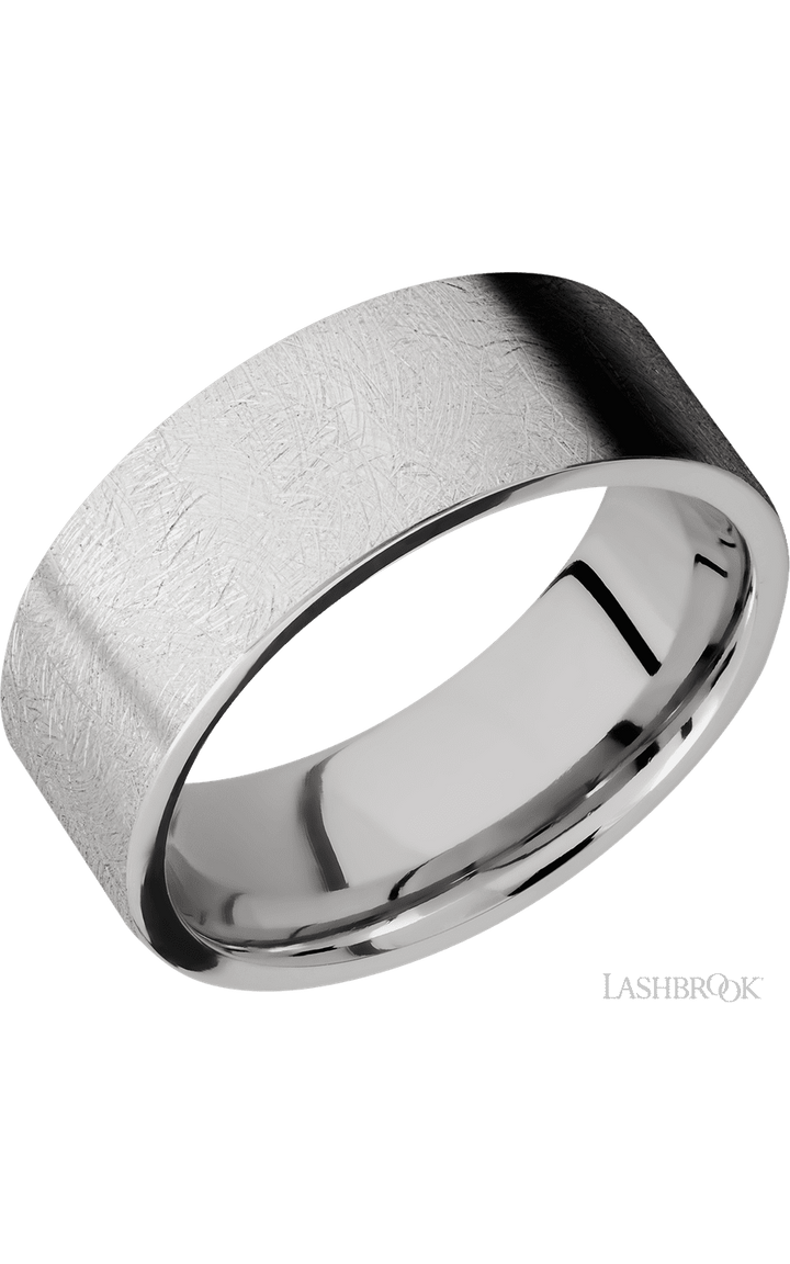 8 mm wide Flat Cobalt Chrome band.