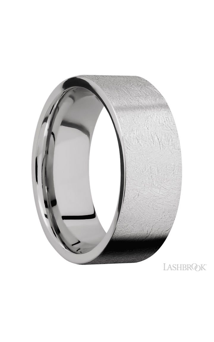 8 mm wide Flat Cobalt Chrome band.