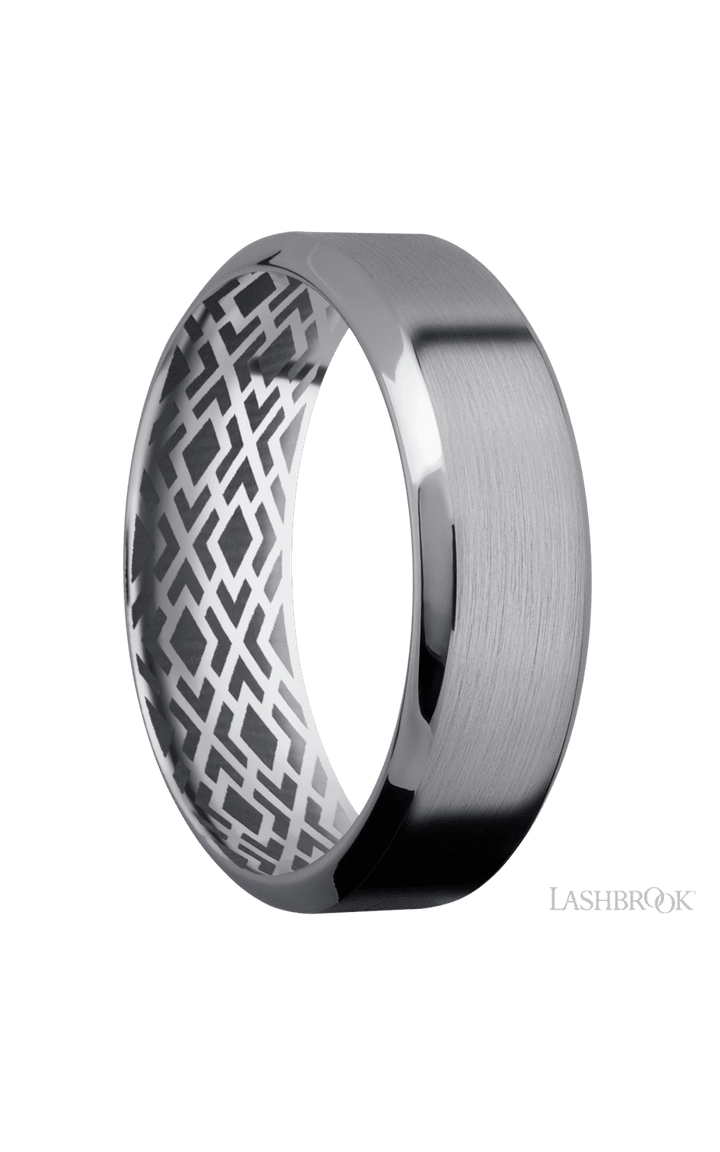 7 mm wide High Bevel Tantalum band.