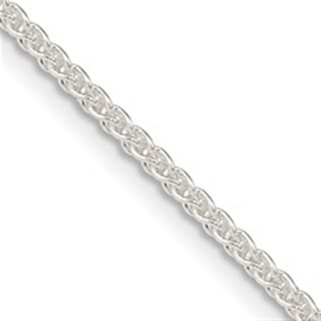 Sterling Silver 1.6 MM Spiga Chain 24" Long