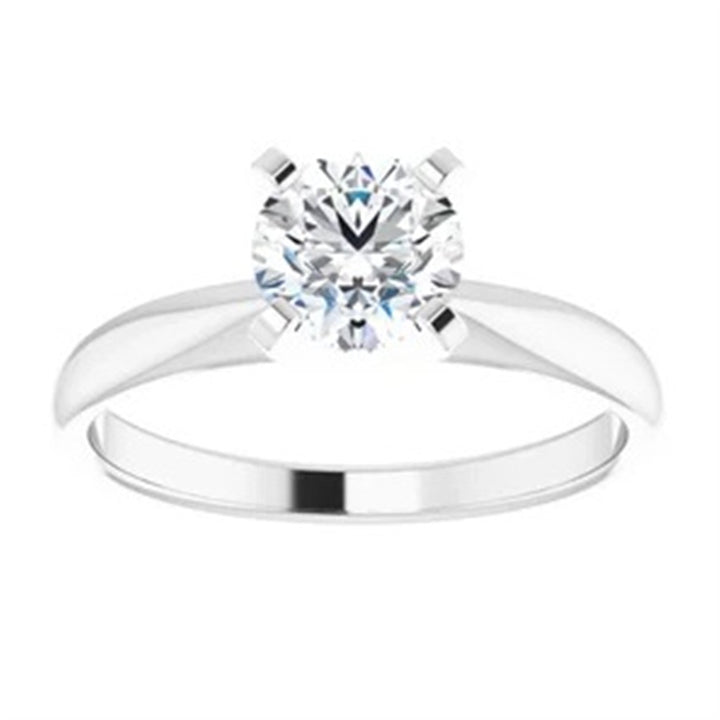 Tiffany Style Lab Diamond Engagement Ring14 Karat Gold White