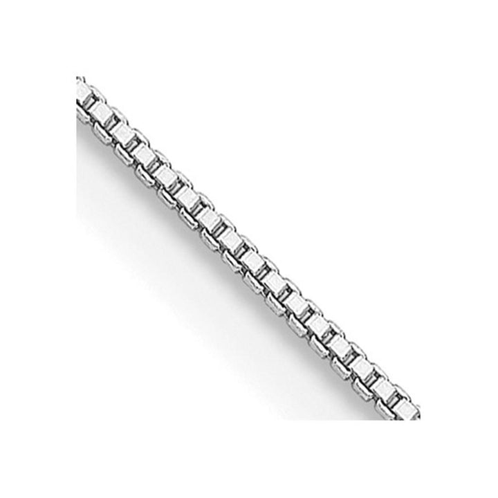 White Sterling Silver 0.8 MM Box Chain 16" Long