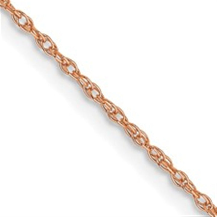 Loose Rope Link Chain 14 Karat Gold Rose 0.7 MM Wide 18' In Length