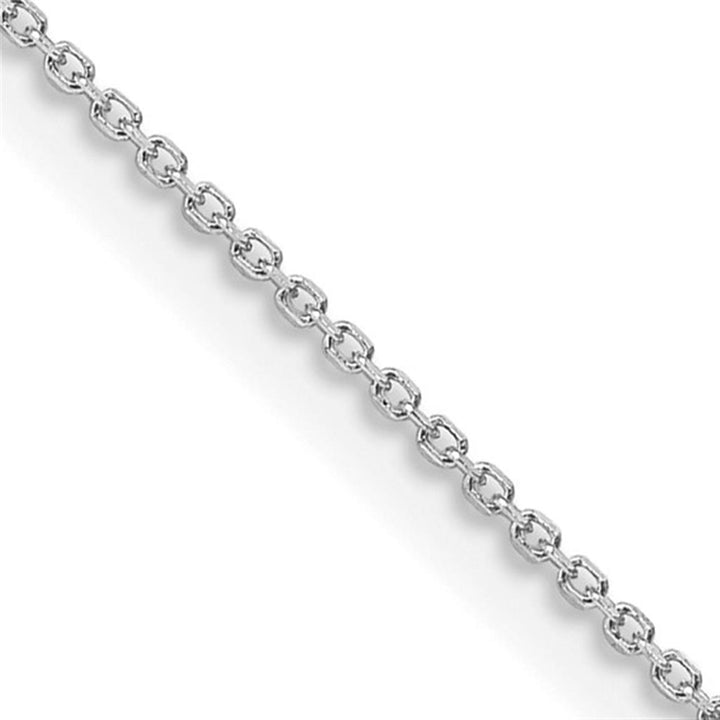 White Sterling Silver 1 MM Cable Chain 20" Long