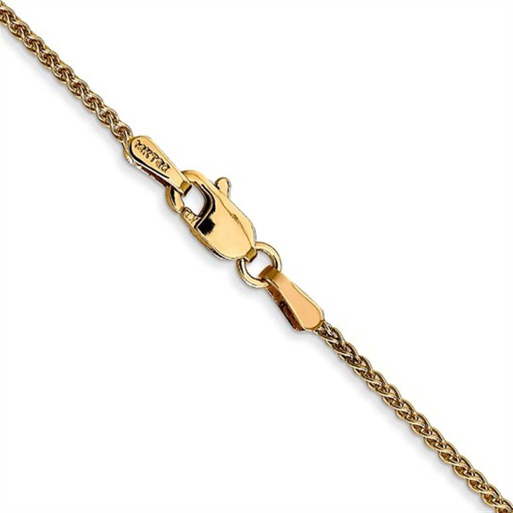 Spiga Link Chain 14 Karat Gold Yellow 1.25 MM Wide 20' In Length