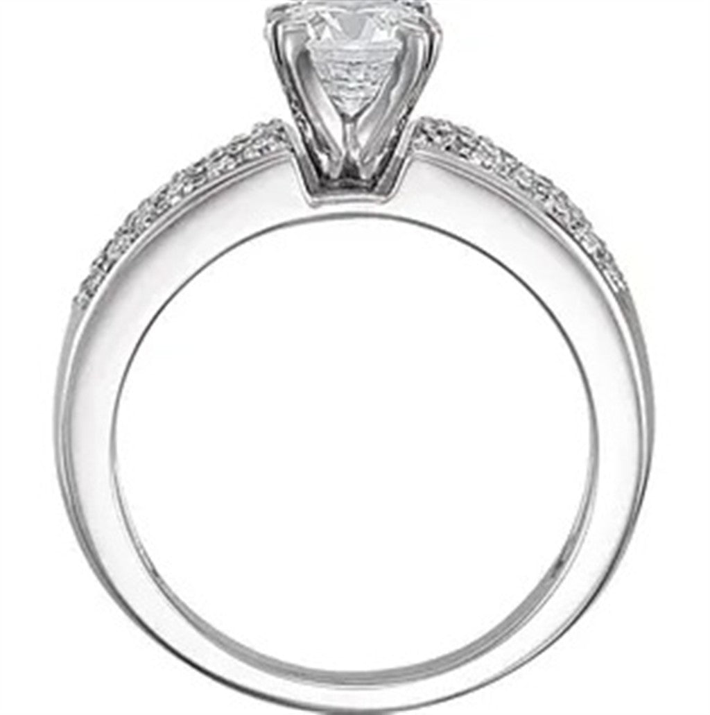 Contemporary Style Diamond Engagement Ring14 Karat Gold Yellow