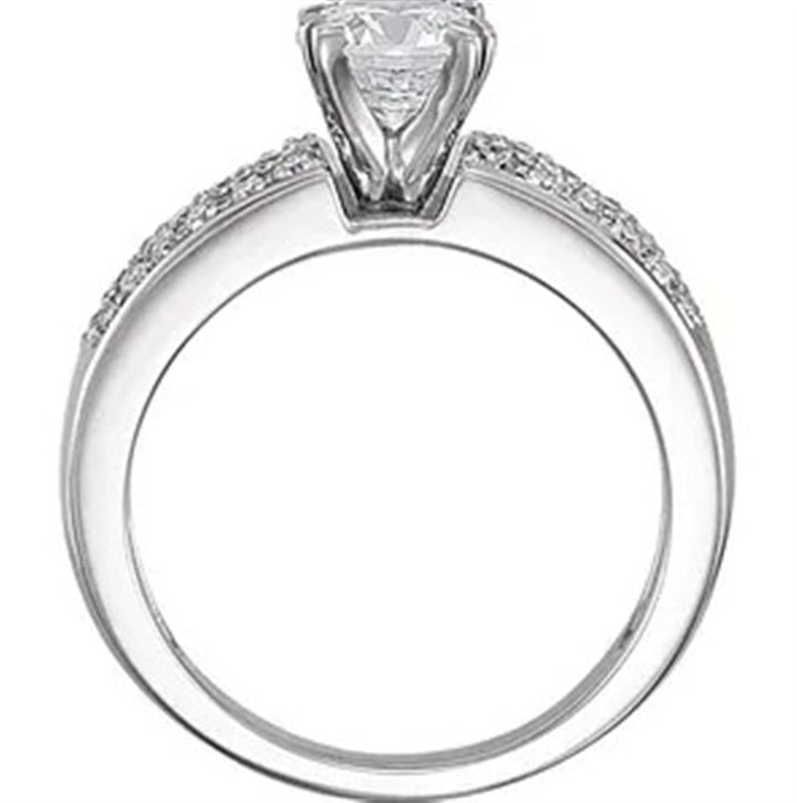 Contemporary Style Diamond Engagement Ring14 Karat Gold Yellow