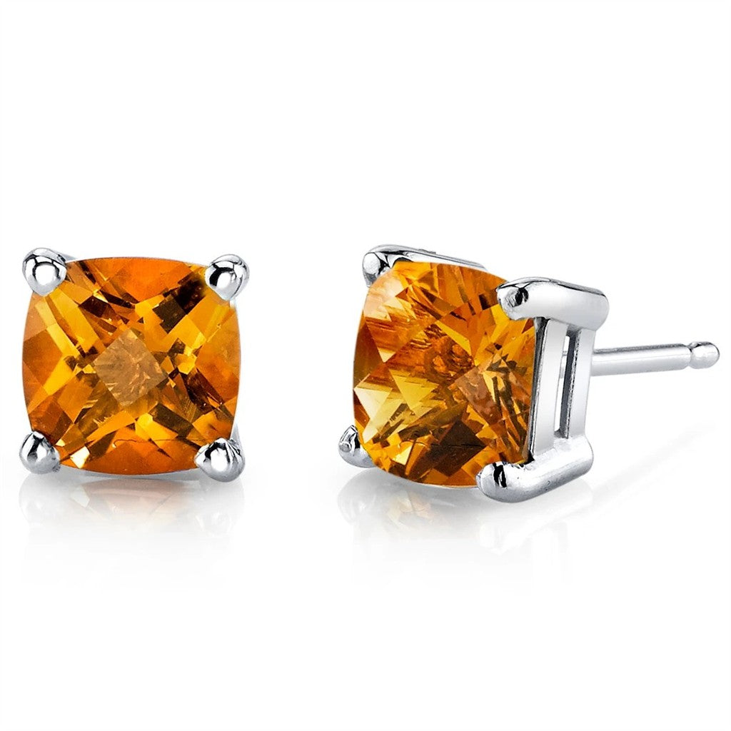 Precious Metal Earrings With Colored Stones
