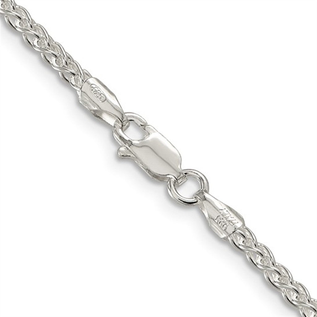 Sterling Silver 2.5 MM Spiga Chain 22" Long