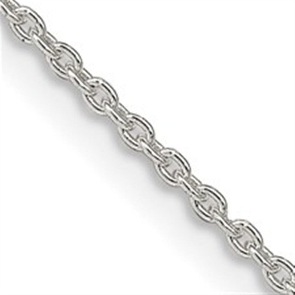 Sterling Silver 1.5 MM Cable Chain 18" Long