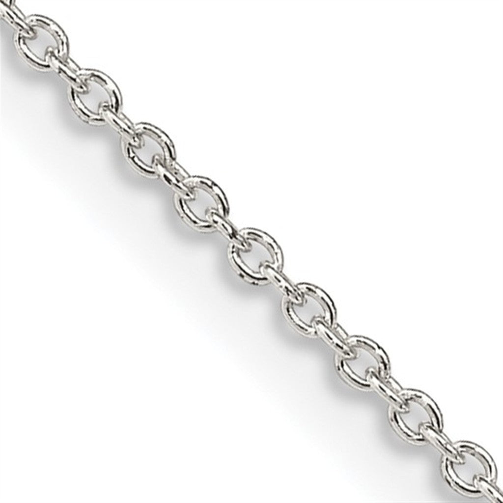 Sterling Silver 1.25 MM Cable Chain 24" Long