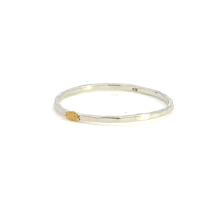 Alaskana Gold Nugget Womens Alaskan Gold Nugget Fashion Ring Sterling Silver & Alaskan Gold Nugget Size 5