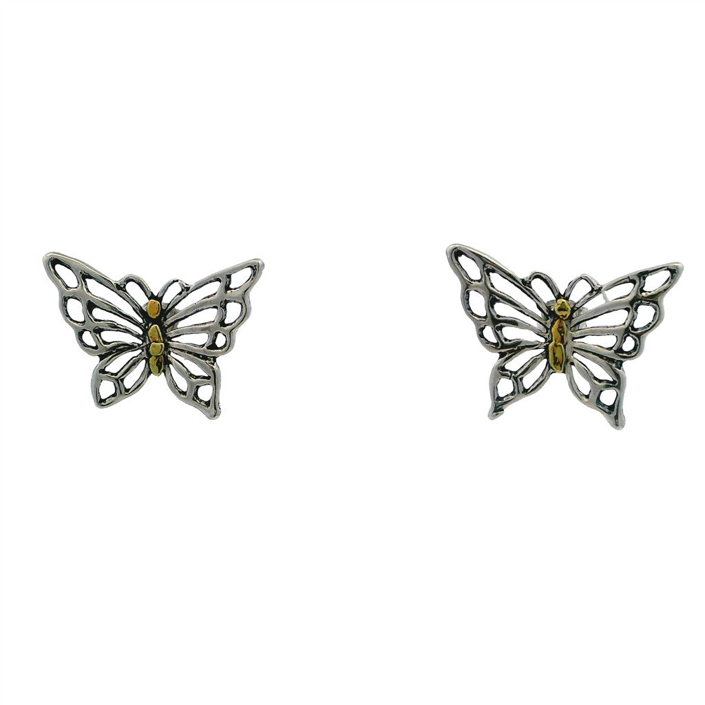 Sterling Silver Earrings Accented with Alaskan Gold Nuggets