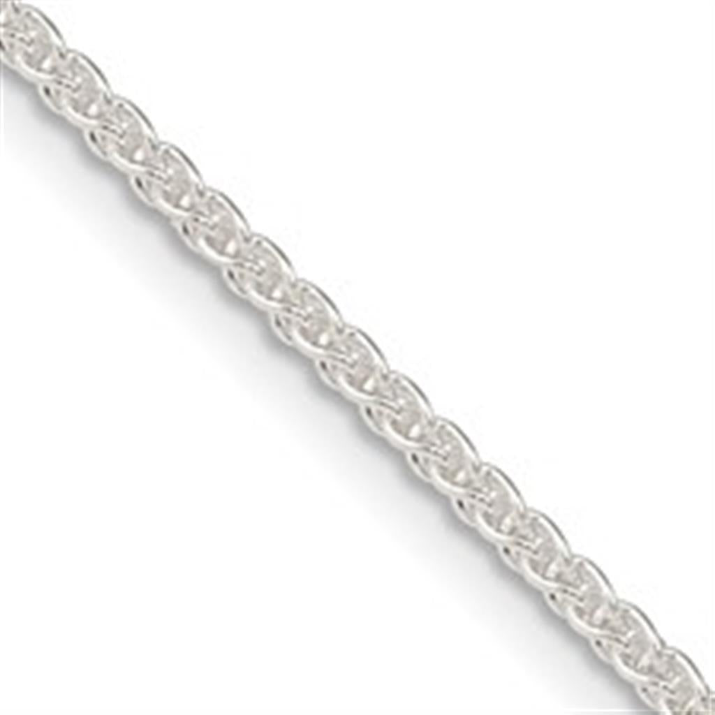 White .925 1.6 MM Spiga Chain 20" Long