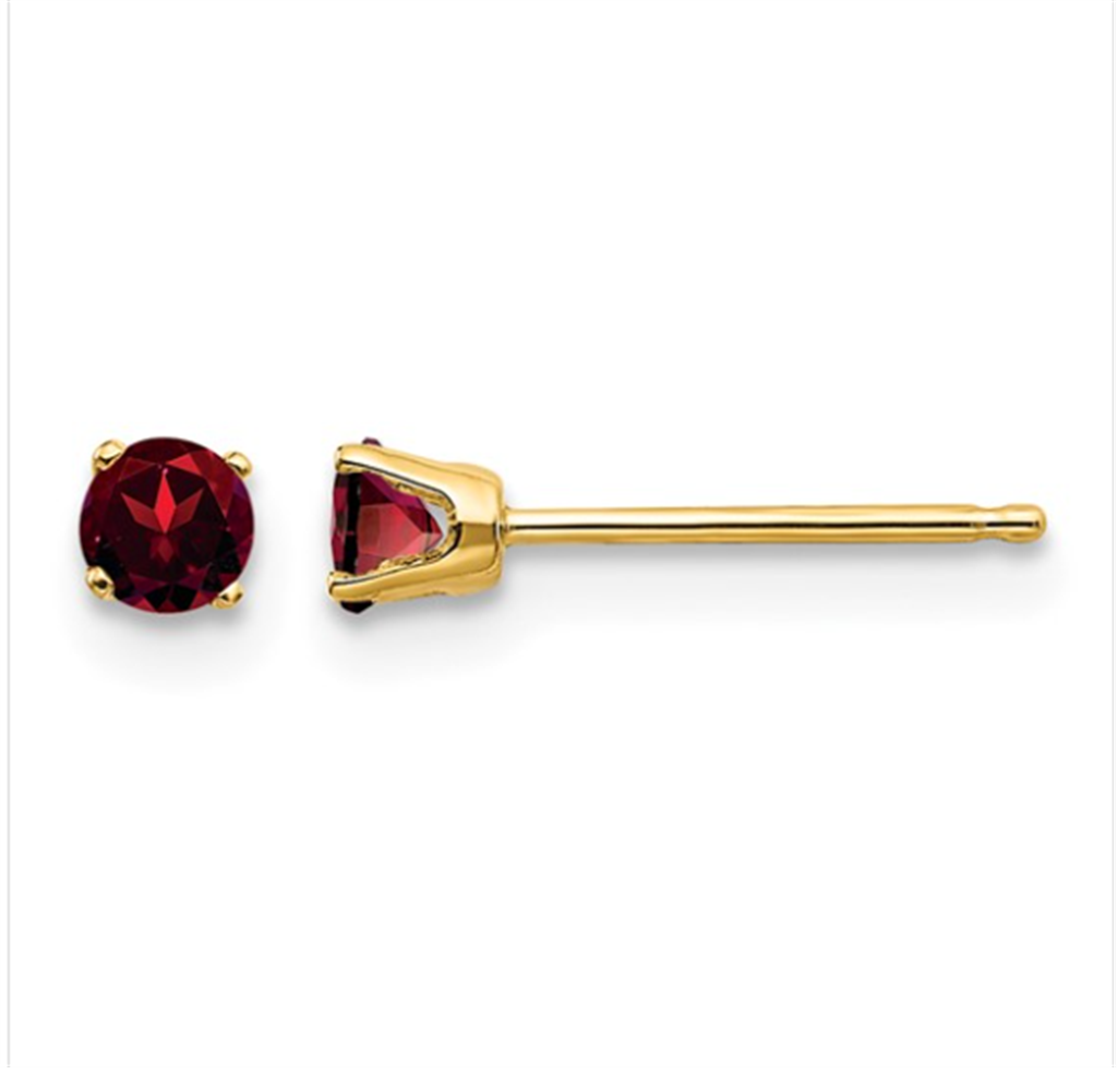 Precious Metal Earrings With Colored Stones
