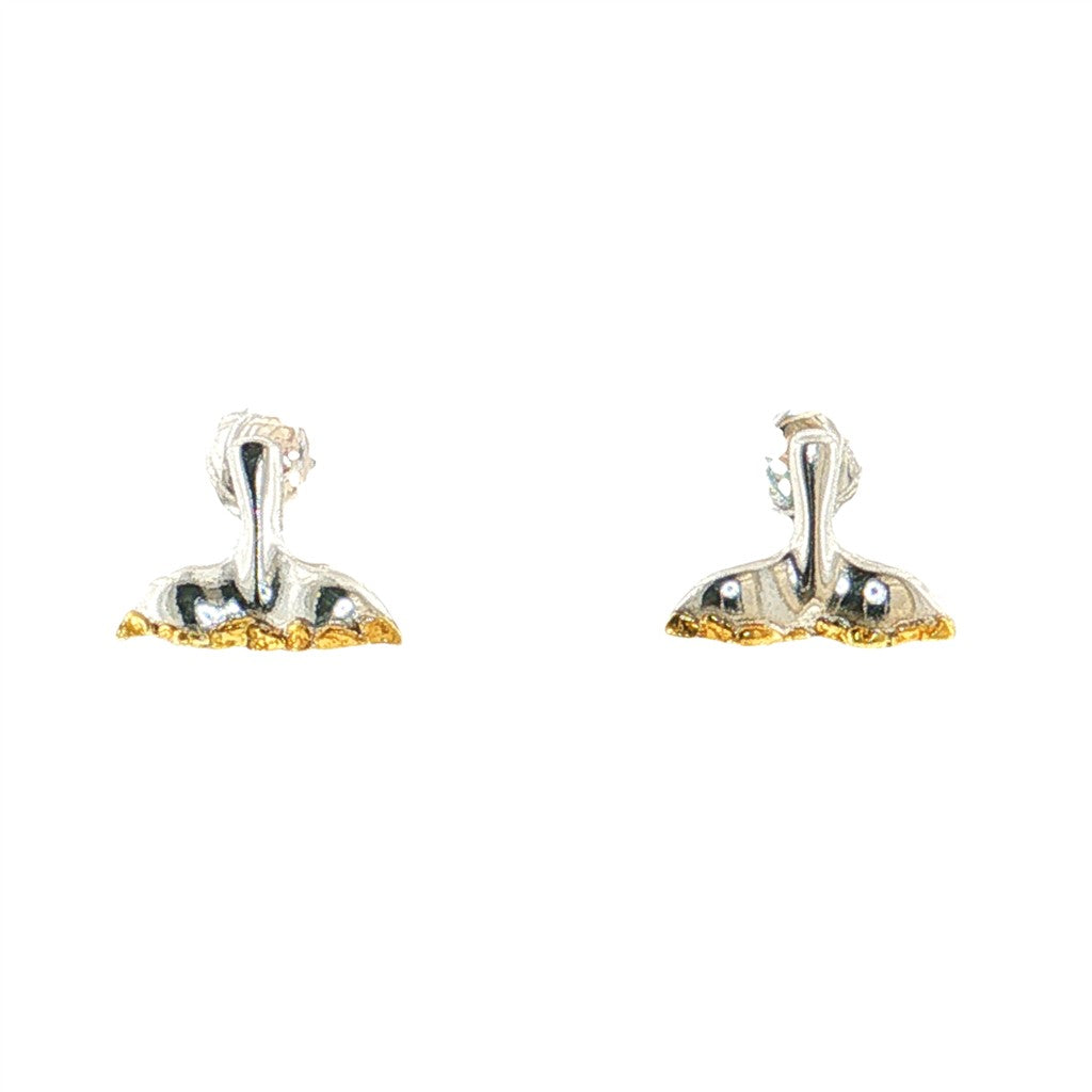 Sterling Silver Earrings Accented with Alaskan Gold Nuggets