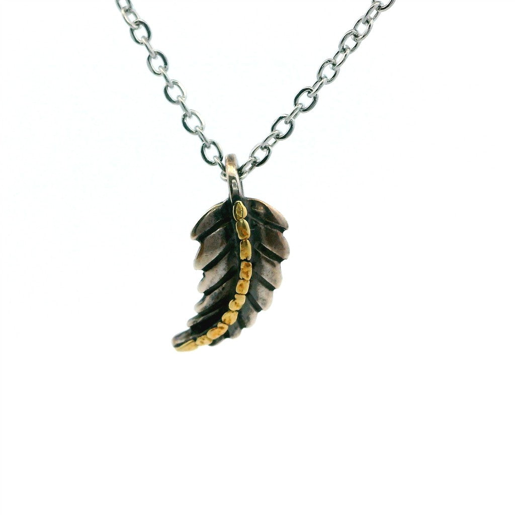 Hidden Bail Style Alaskana Pendant Sterling Silver & Alaskan Gold Nugget